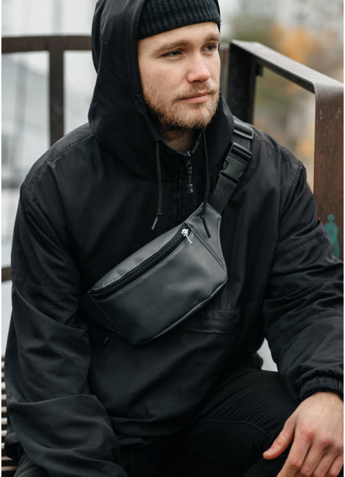 

Сумка на пояс бананка Sambag Tirso MSHm графітова