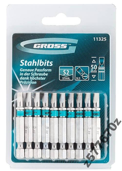 

Бита SL5,0х50, сталь S2 (в лоте 1 бита) GROSS