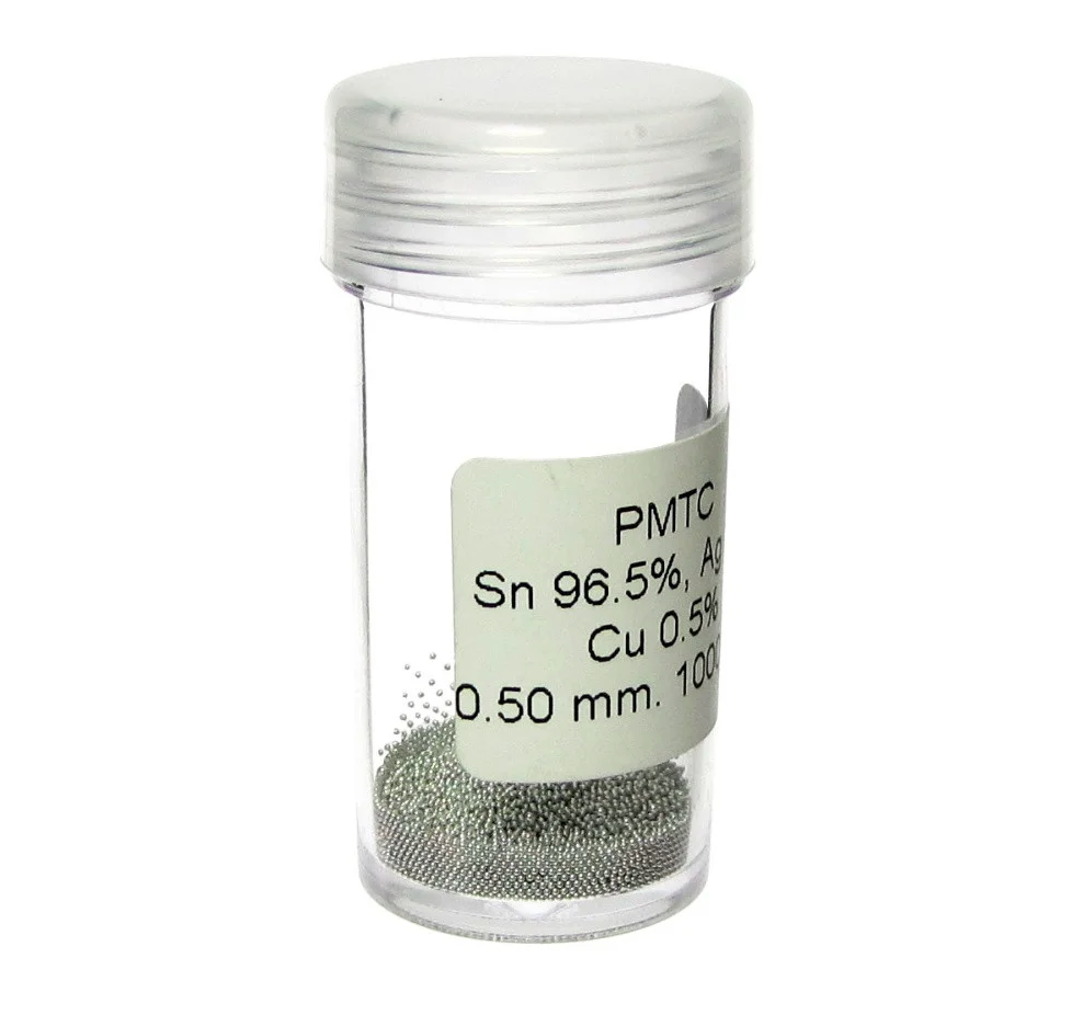 

Шарики BGA для накатки процессора Mechanic SN96,5 0.50 mm 10000 шт