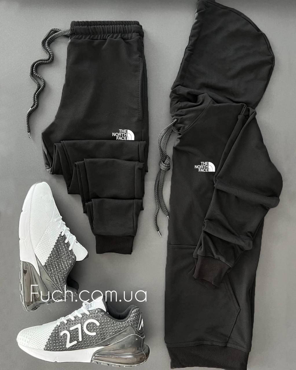 

Мужской спортивный костюм TNF черный весенний осенний - кофта + штаны весна осень