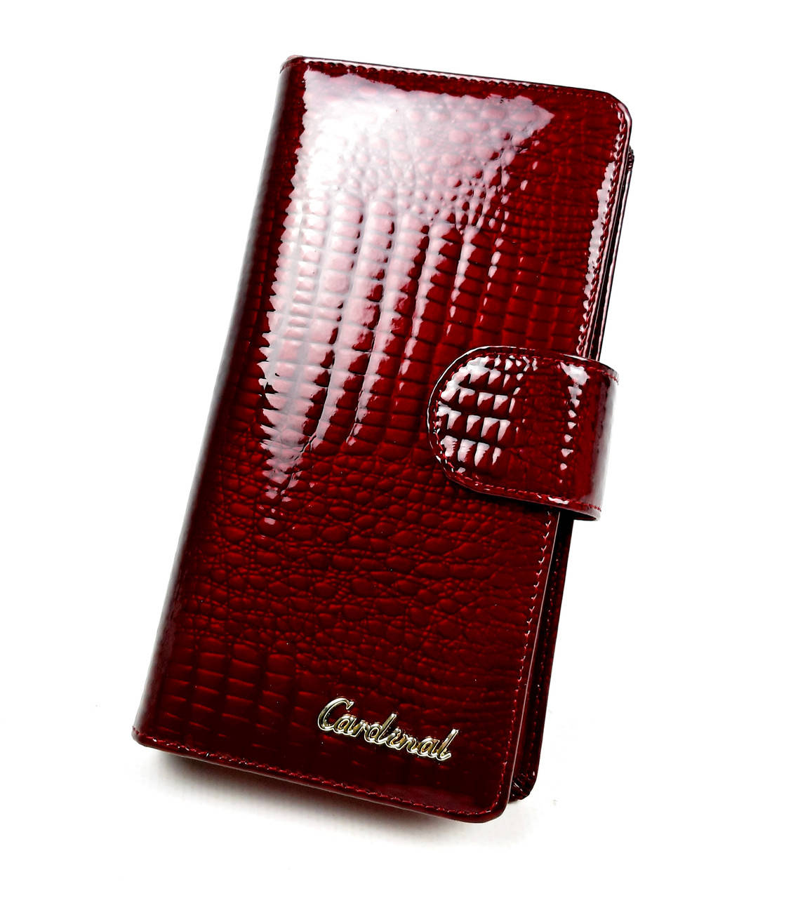 

Женский кожаный вместительный кошелек Cardinal , Бордовый