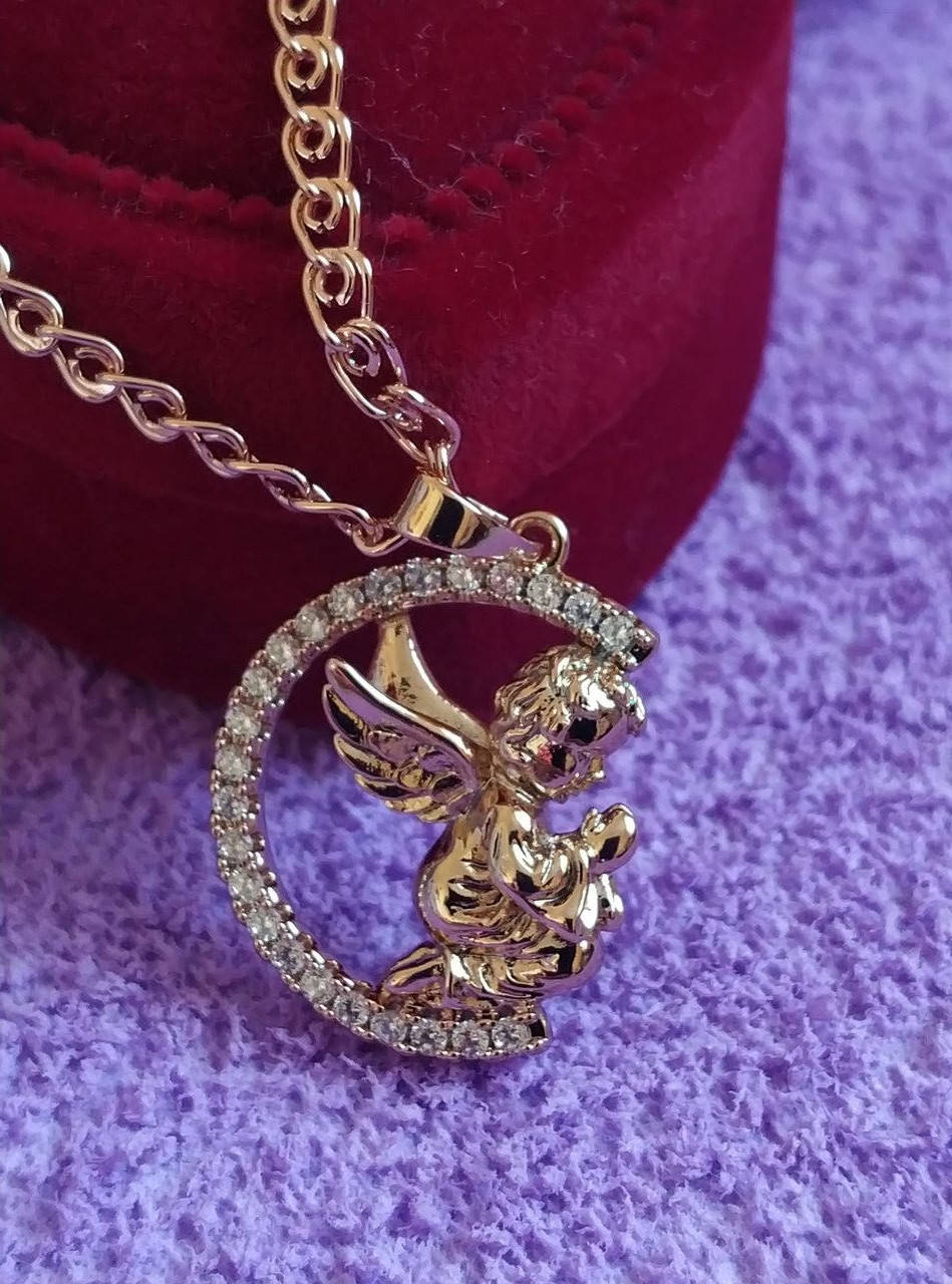 

Кулончик Ангел Хюпінг медичне золото позолота РО