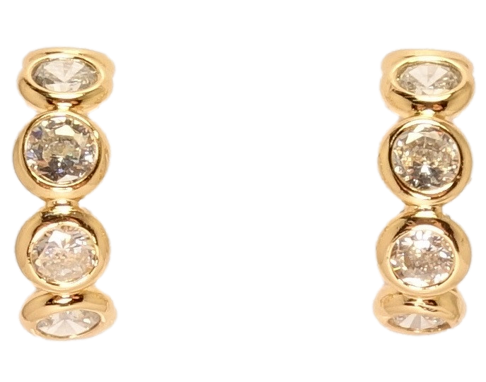 

Серьги Xuping Позолота 18K гвоздики "Дугообразные дорожки циркония"