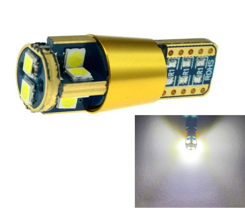 

Автомобильная LED лампа T10 W5W 12-24V 10smd 3030 Philips CANBUS светодиодная, белый цвет света