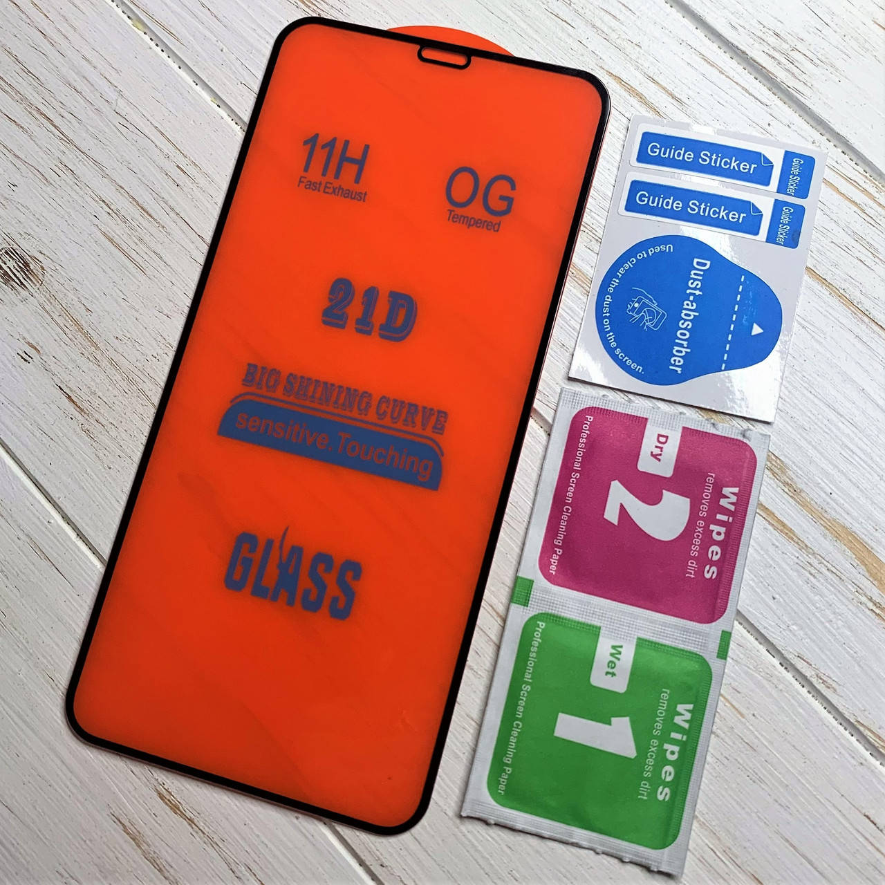 

Защитное стекло для iPhone 11 Pro Max 21D чёрное, Прозрачный