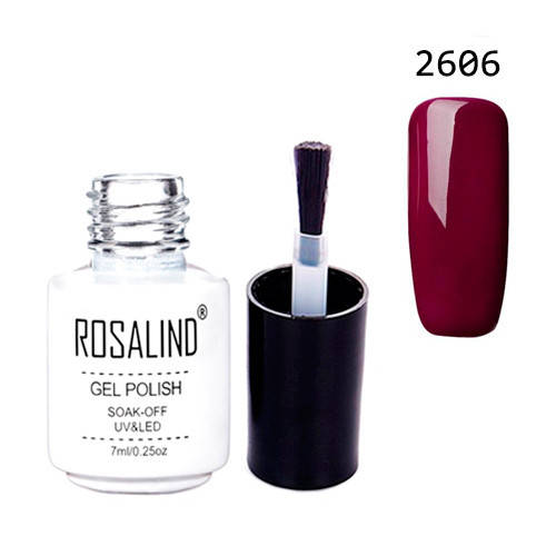 

Гель-лак для ногтей маникюра 7мл Rosalind, шеллак, 2606 бордовый