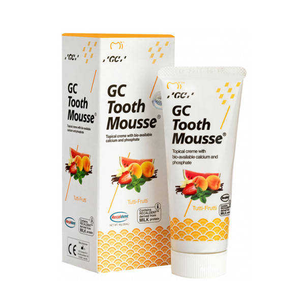 

Тус Мусс Tutti-Frutti (TOOTH MOUSSE) гель для реминерализации и укрепления зубов GC, 1 тюбик 35 мл