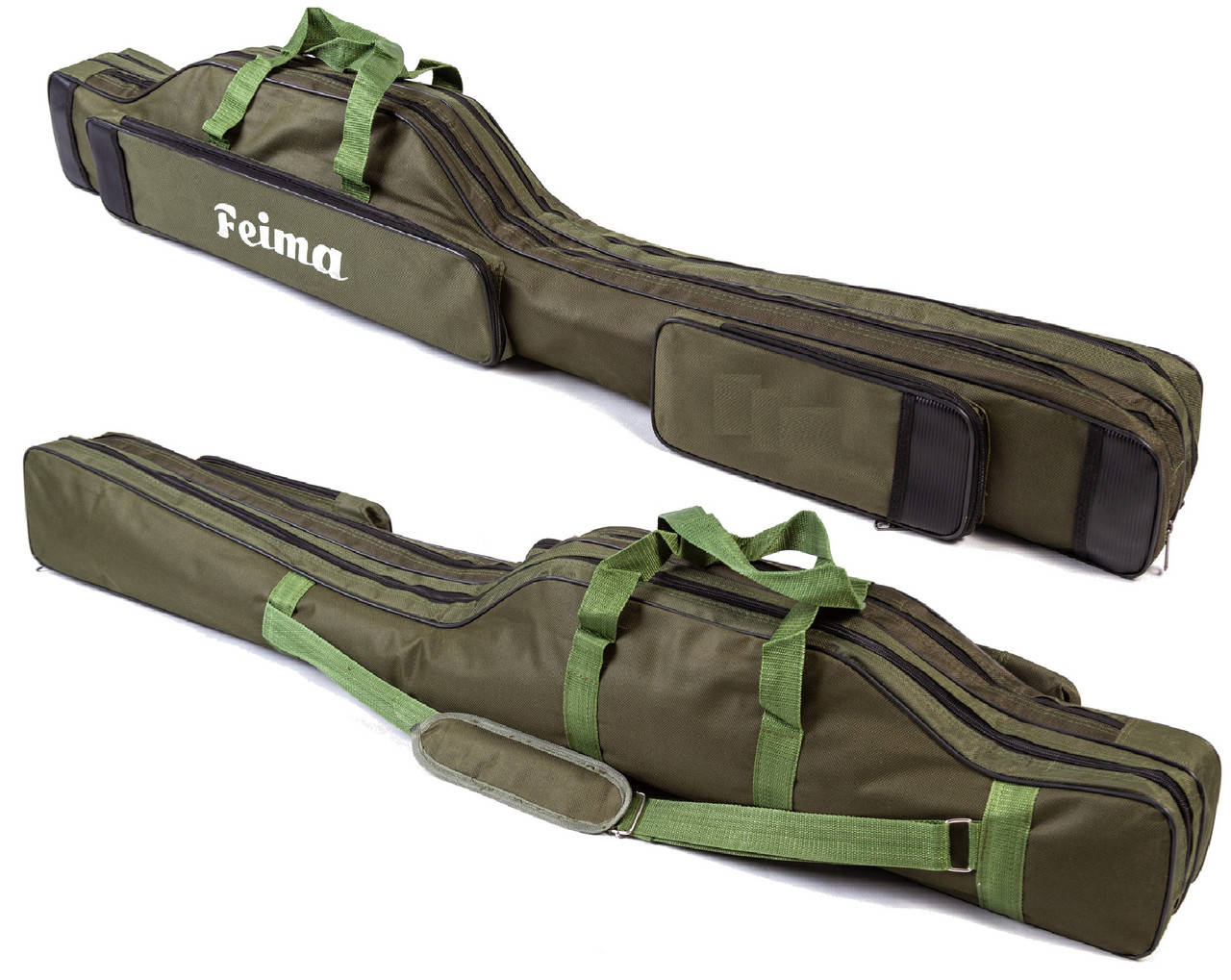

Чехол для удилищ Feima 135см на 2 секции и 2 кармана Хаки