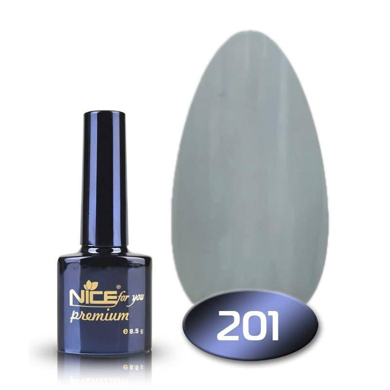 

Гель-лак Nice for you Premium №201 светло серый 8,5 мл