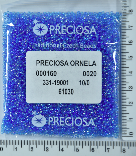 

Бисер PRECIOSA №10/0 прозр-радужн №61030 пакет 50 грамм уп=1пакет