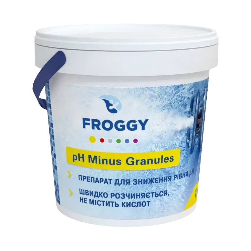 

Froggy pH - Minus для понижения уровня pH 1 кг (гранулы) для бассейна