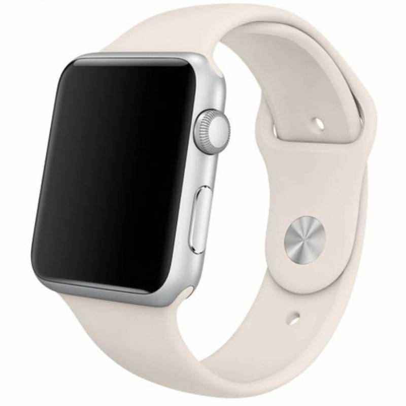 

Силиконовый Ремешок для Apple watch 38mm / 40mm (Бежевый / Antigue White)