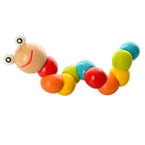 

Деревянная игрушка гусеница, MD 1096
