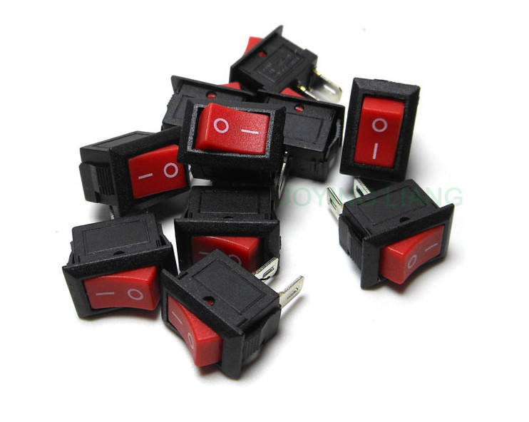 

3154 Переключатель без подсветки 250VAC / 6A красный
