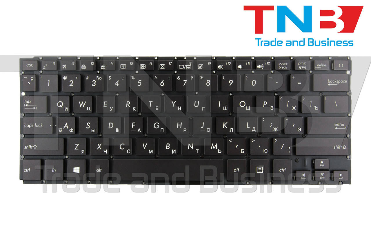 

Клавиатура ASUS ZenBook UX410 UX430 UX430U Черная без рамки с подсветкой RUUS, Черный