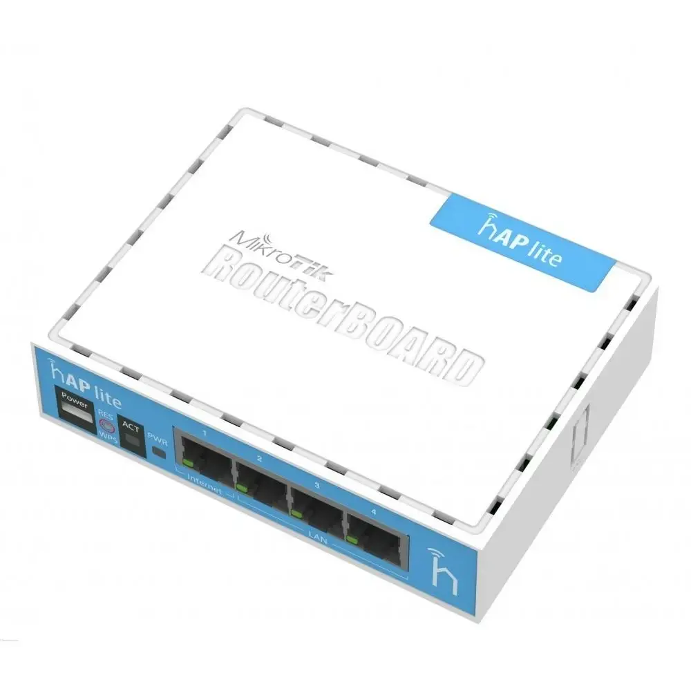 

Маршрутизатор MikroTik hAP lite RB941-2ND classic (N300, 650MHz/32Mb, 4xFE, 1,5 dBi)