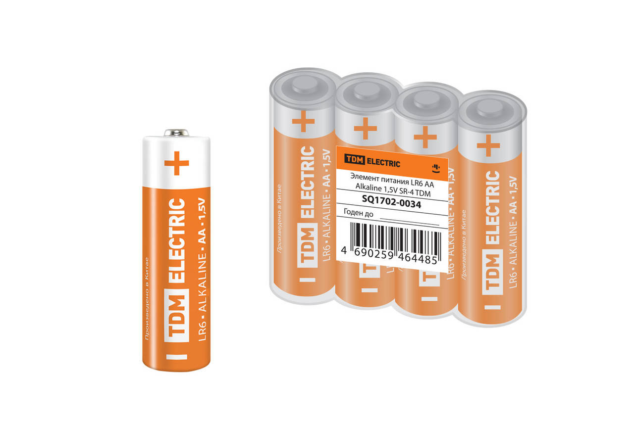 

Элемент питания LR6 AA Alkaline 1,5V SR-4 TDM