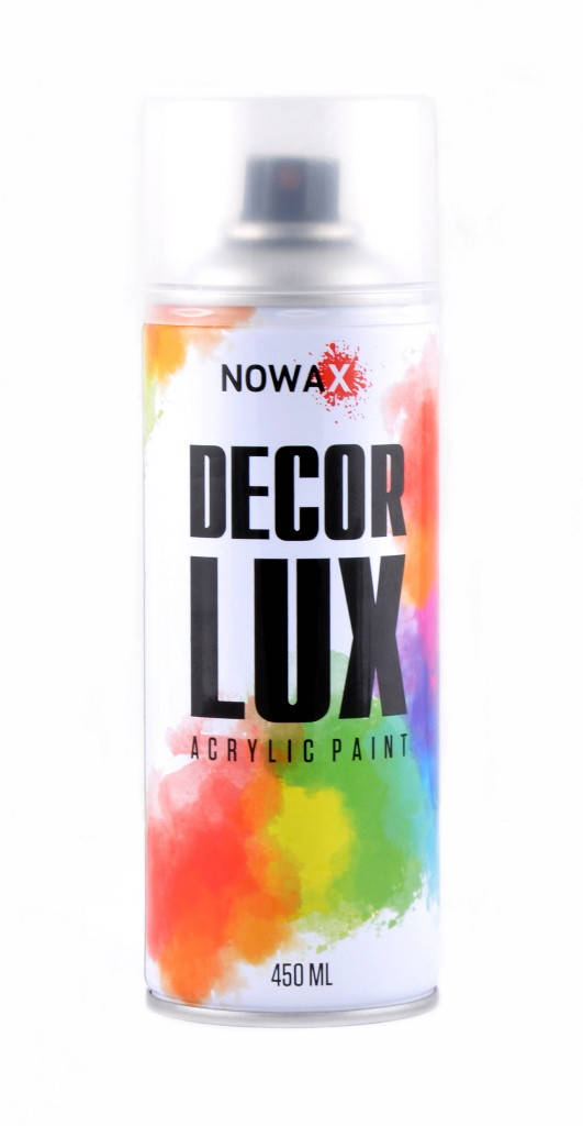 

NOWAX Decor Lux Акриловая спрей-краска бесцветный лак NX48015 450мл
