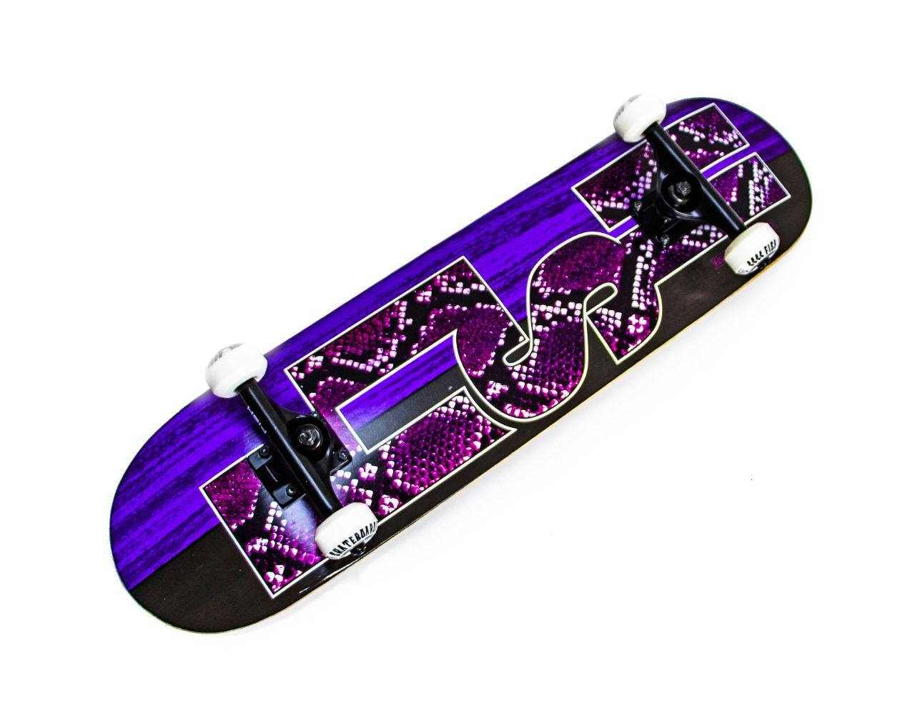 

СкейтБорд деревянный от Fish Skateboard фиолетовая змей, Фиолетовый