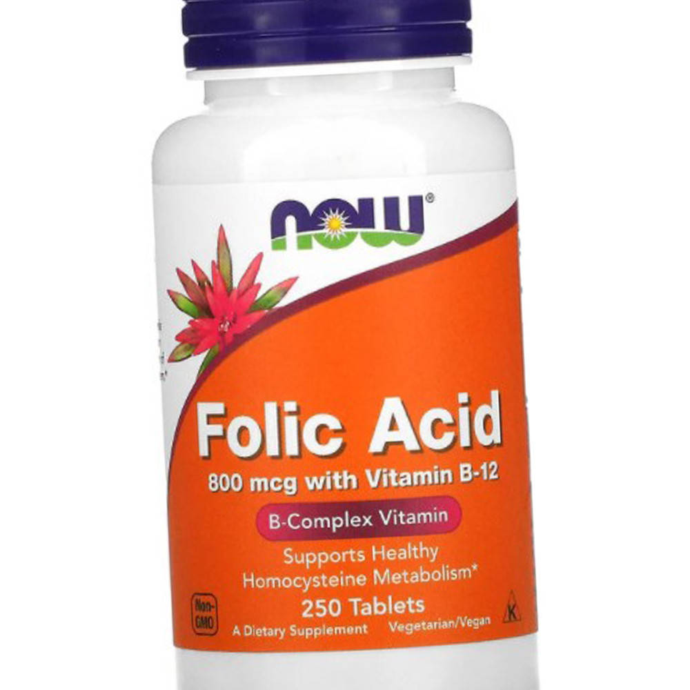 

Фолиевая кислота NOW Foods Folic Acid 800 мкг 250 таблеток