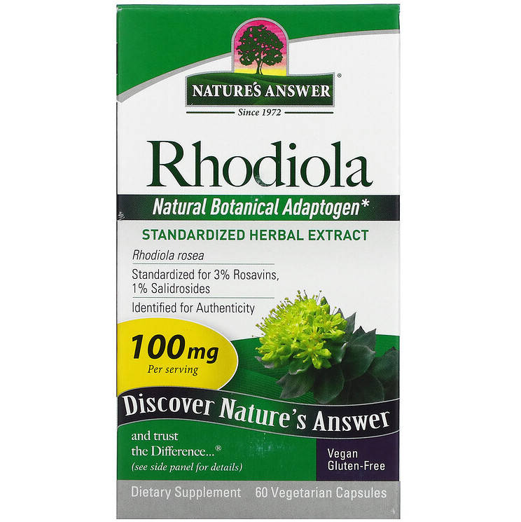 

Родиола розовая Nature's Answer "Rhodiola" 100 мг (60 капсул)
