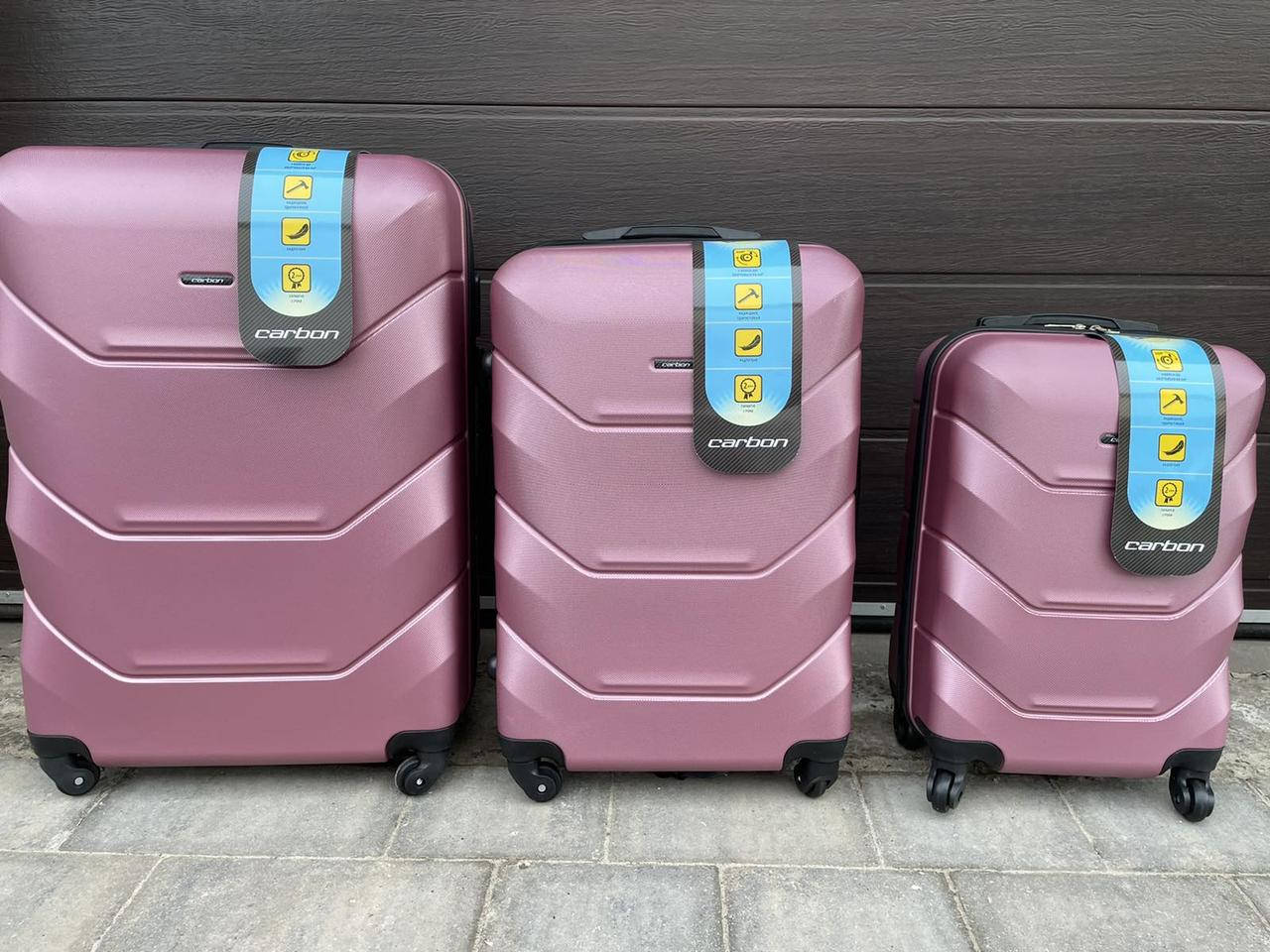 

Дорожній чемодан S M L carbon 147 модель Валіза Сумка на 4х колесах Дорожный чемодан на колесах дорожные сумки