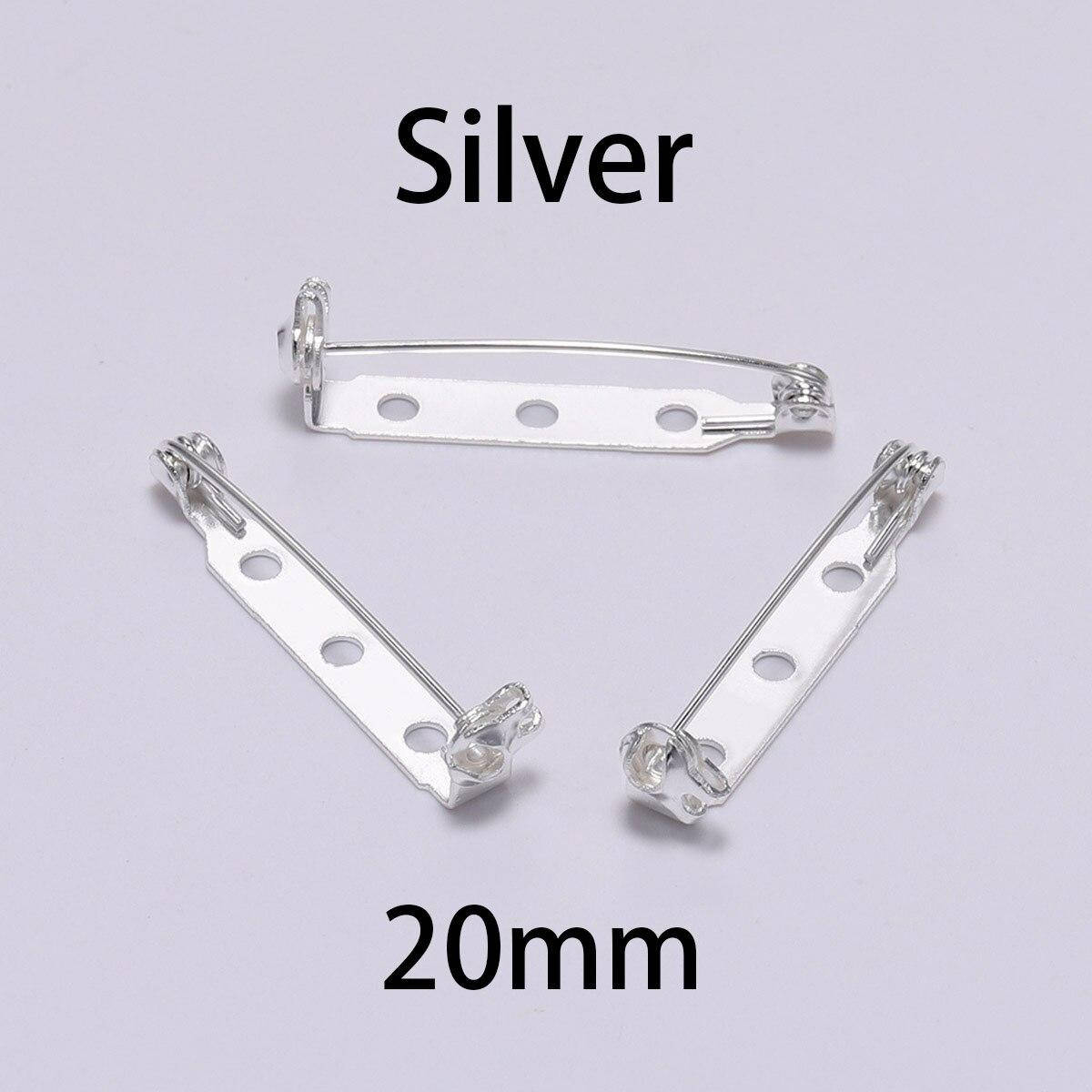 

Застежка для броши 20 мм*1 шт (Silver), Серебристый