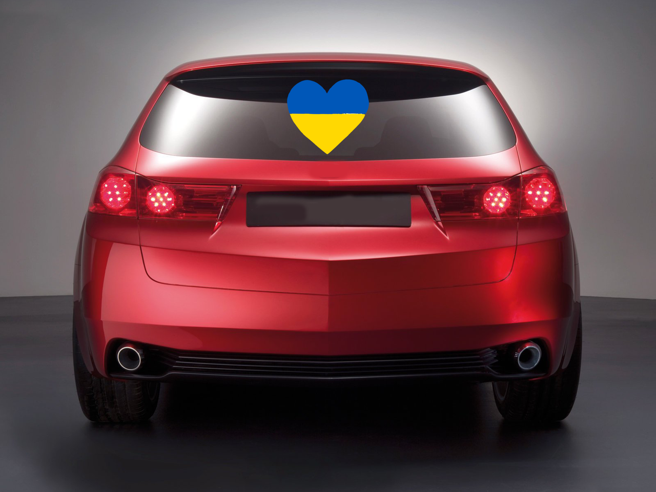 

Виниловая наклейка на автомобиль Сердце флаг Украины NA 01.016 500, Разные цвета