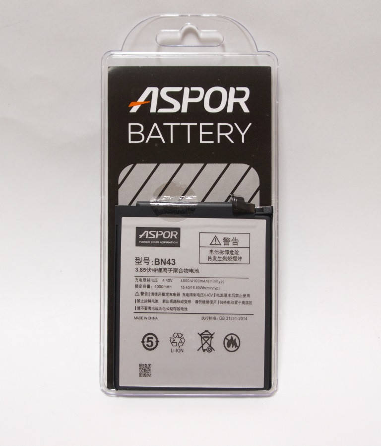 

Батарея Aspor BN43 для Xiaomi Redmi Note 4X 4000мАч