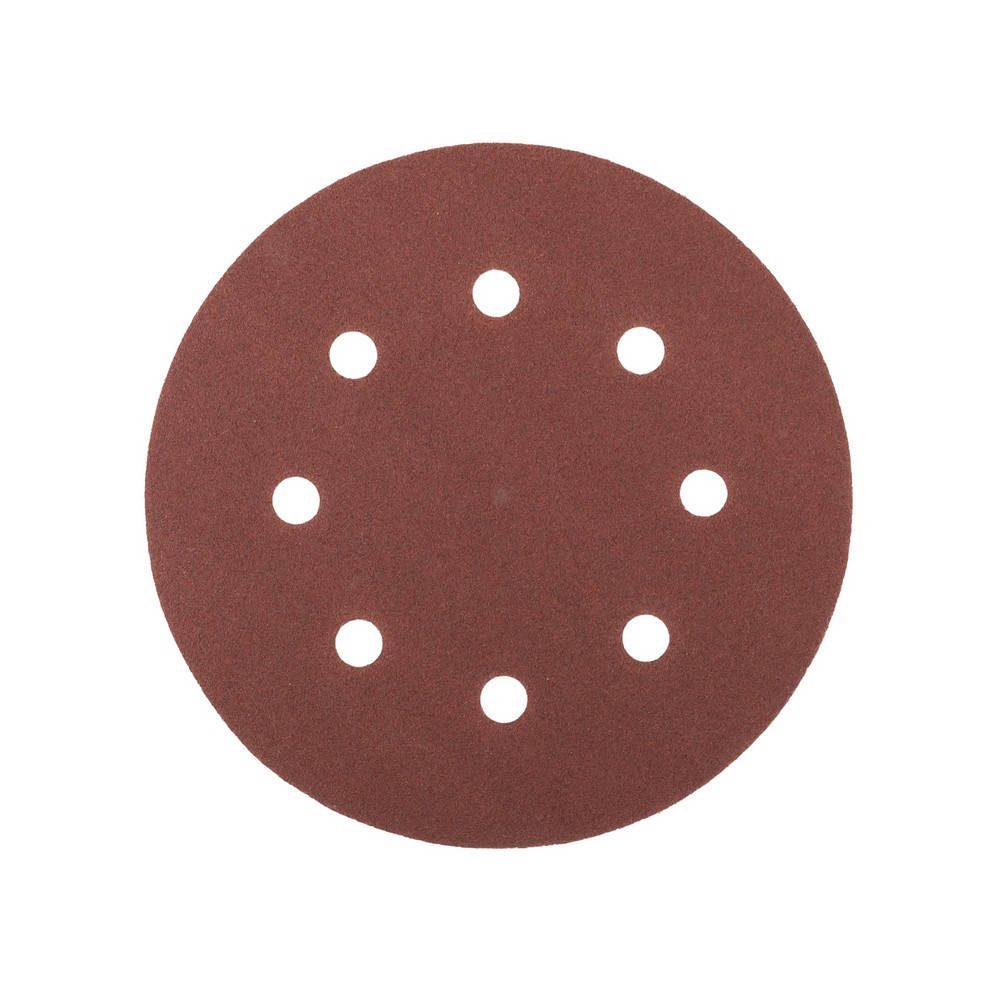 

Круг шлифовальный на липучке MASTERTOOL с 8 отверстиями 180 мм зерно 100 5 шт 08-1810-H