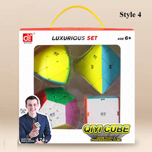 

Подарочный набор головоломок (Master morphinx, pyraminx,megaminx,skewb) цветной QiYi