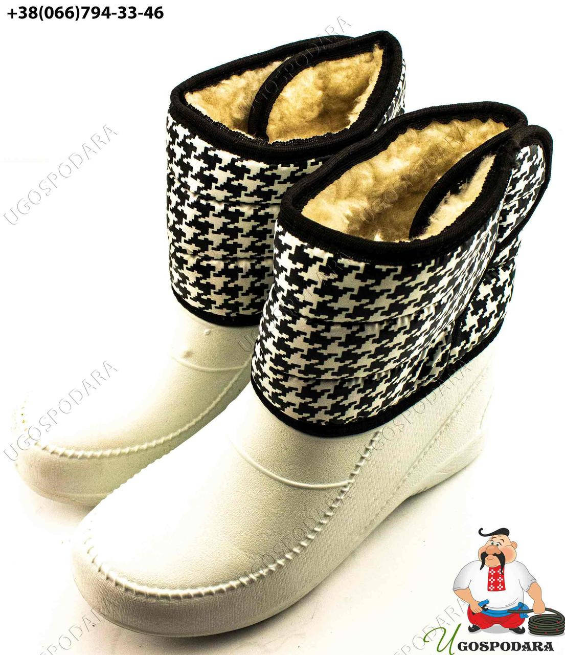 

Ботинки женские из пены (липучка белая), Белый