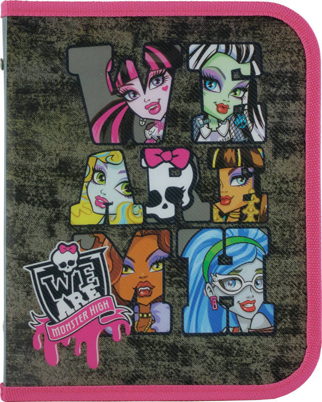 

Kite 2015 Папка для зошитів на блискавці В5 Monster High