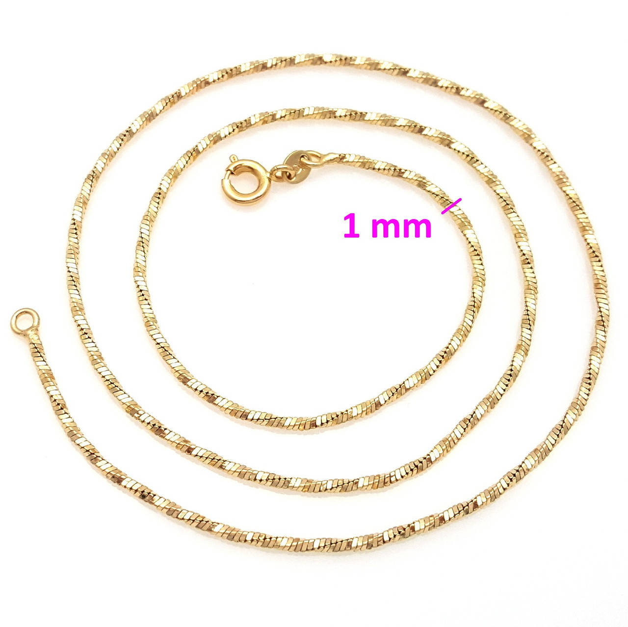 

Цепочка, Спиральный Снейк, р.45 см, позолота Xuping, 18К