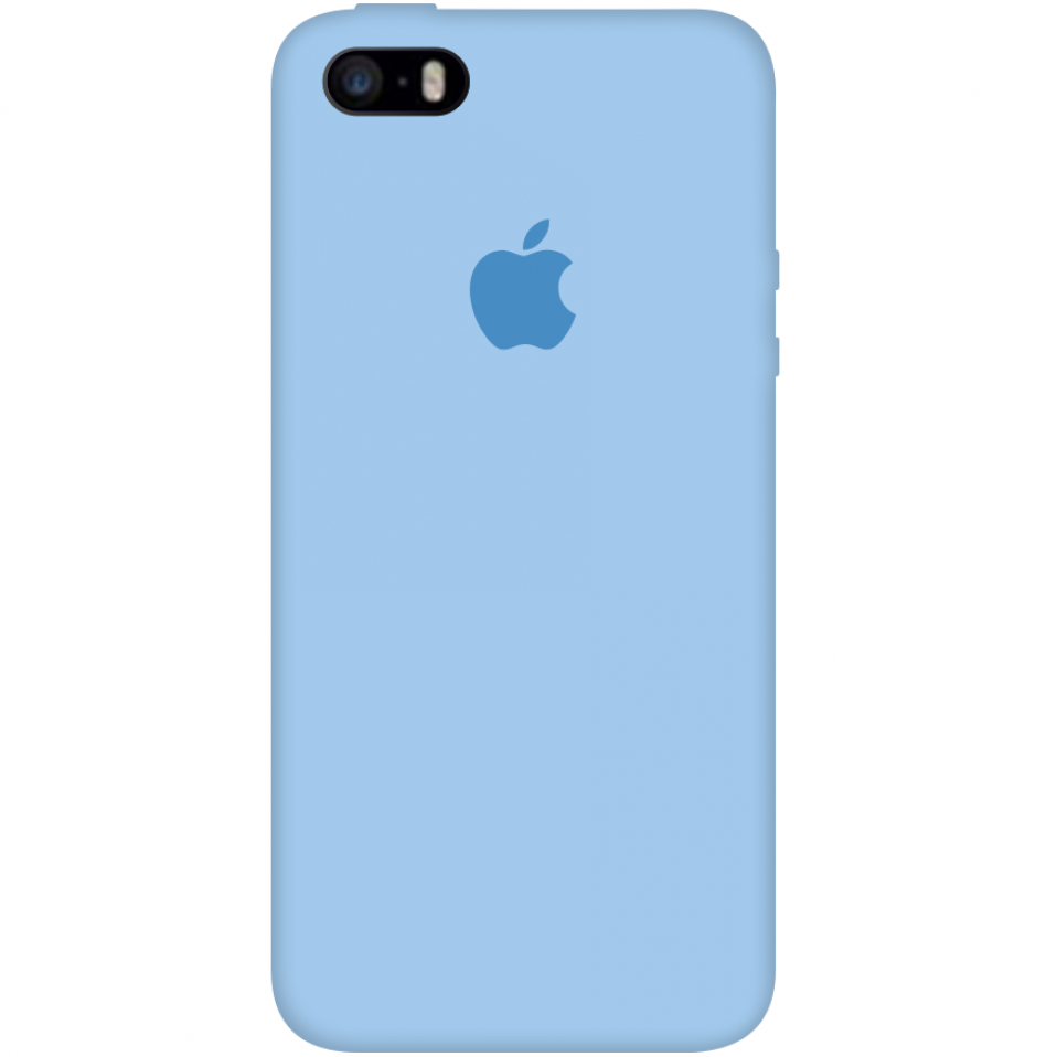 

Силиконовый чехол накладка Apple Silicone Case for iPhone 5/5S/SE, Lilac (HC), Голубой