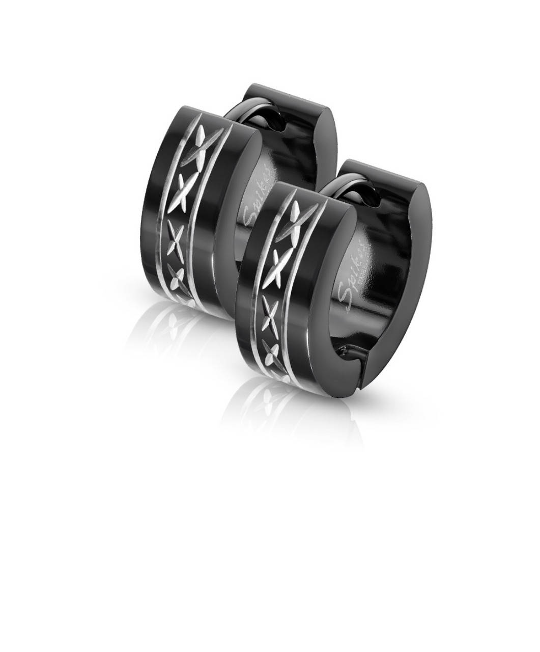 

Серьги из стали с титановым покрытием "Икс"