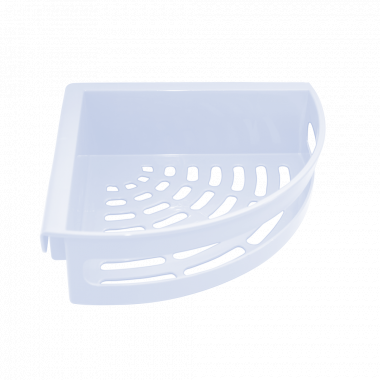 

127046/1 Полочка для ванной угловая (белая)