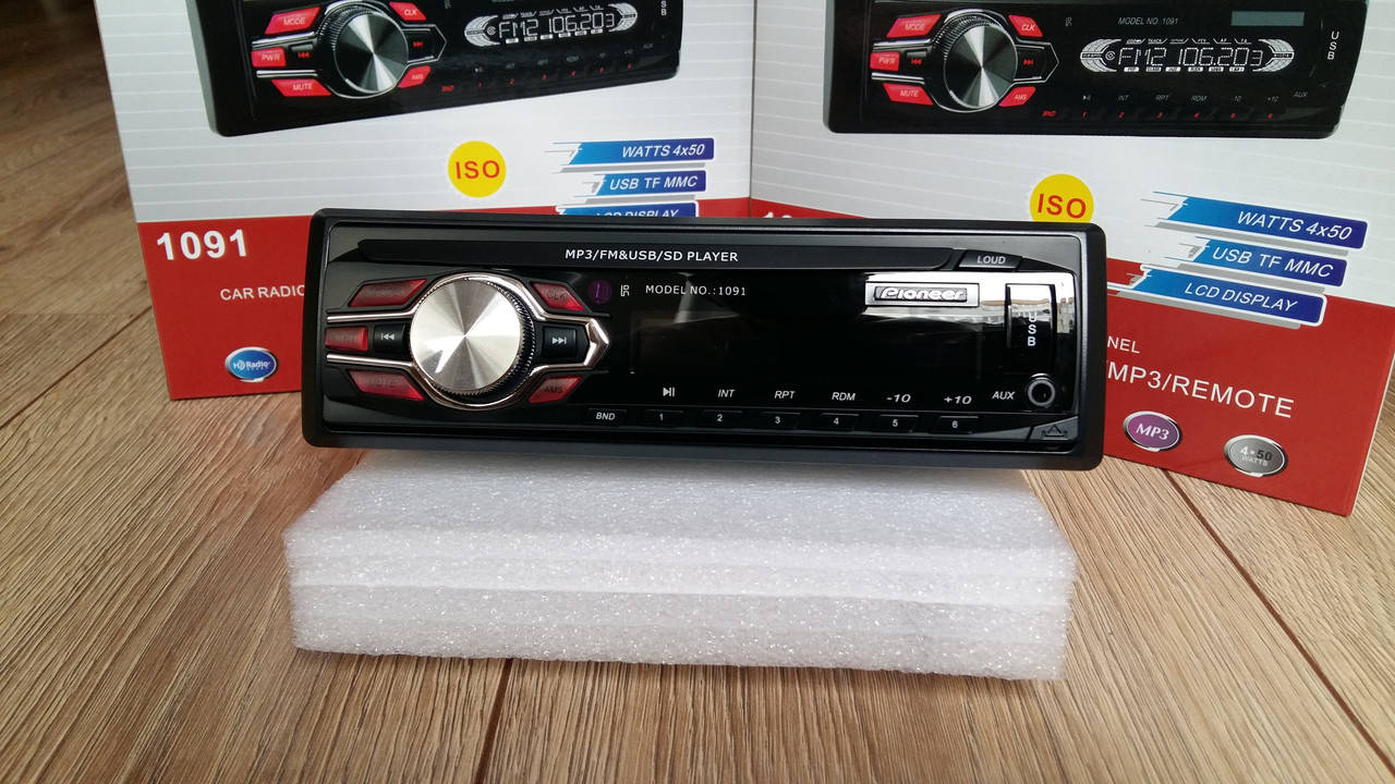 

Автомагнитола Pioneer 1091 с USB, FM, MP3 + съемная панель