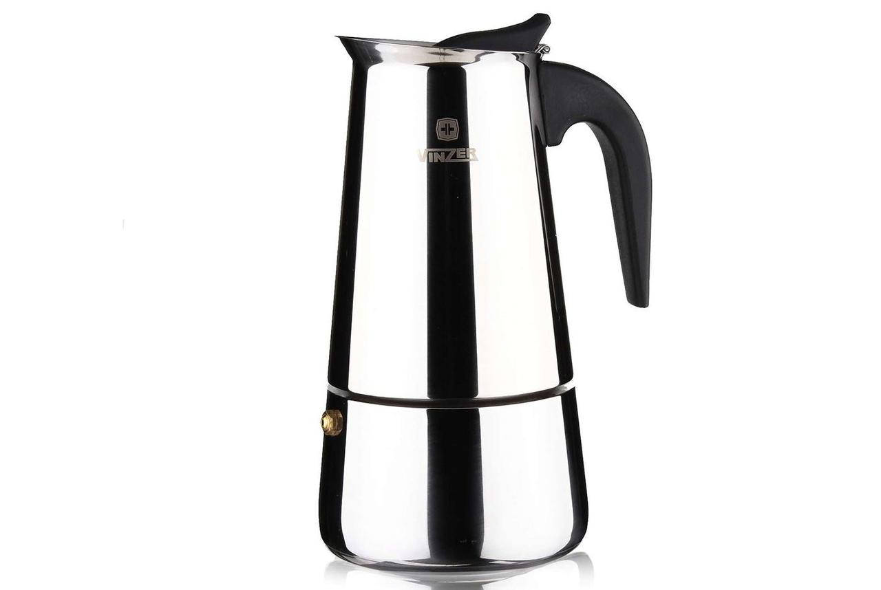 

Кофеварка гейзерная для индукционной плиты Vinzer Moka Inox нержавейка (89392 Vinzer)