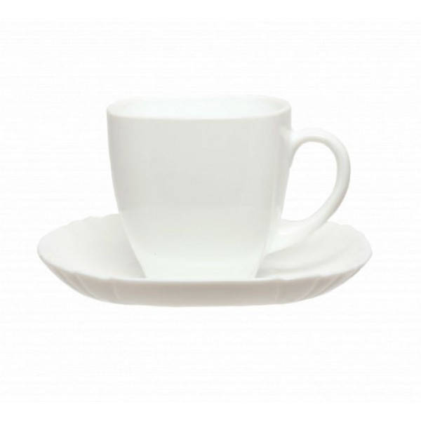 

Carine White (CARINE CUP+LOTUSIA SAUCER) Чайный сервиз 12 пр. Luminarc Q0881, Белый