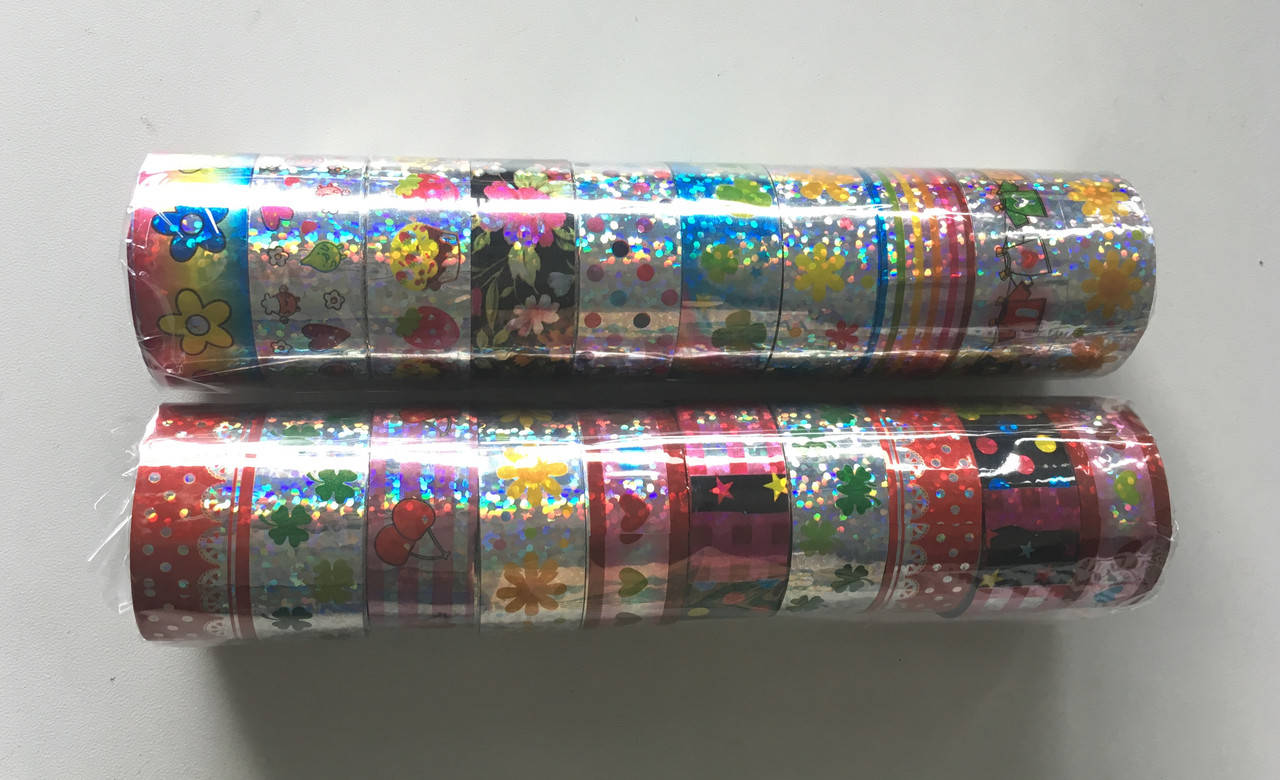 

Скотч декоративный 1,5 см x 3 м (10 штук\упаковке)