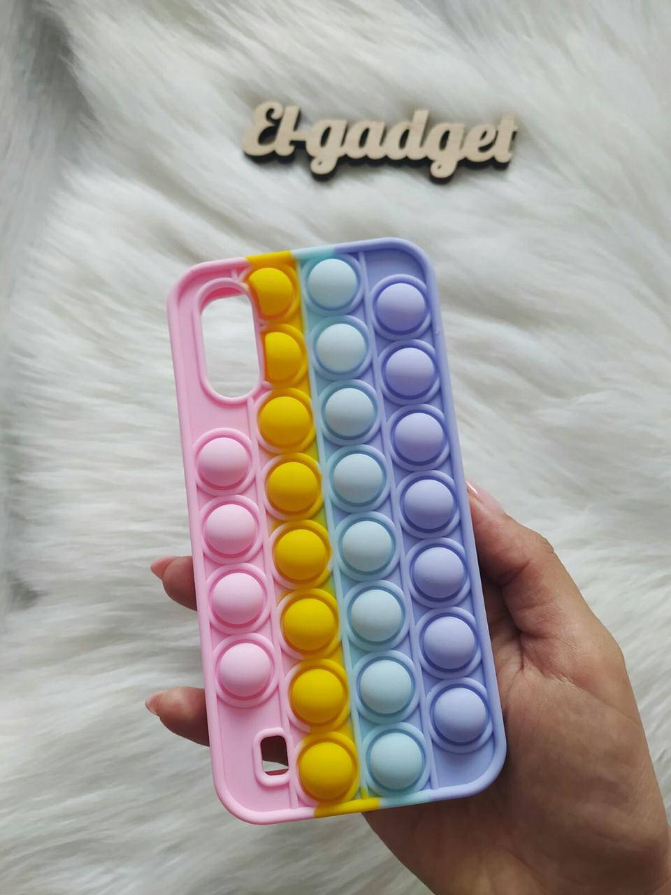 

Чехол Pop it для Samsung A01 (A015) Попит антистресс силиконовый цветной, Разные цвета