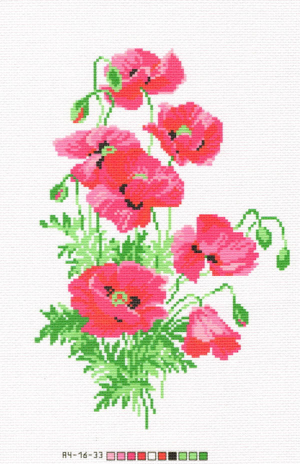 

Схема для вышивания крестиком на канве А4:А4-16-33