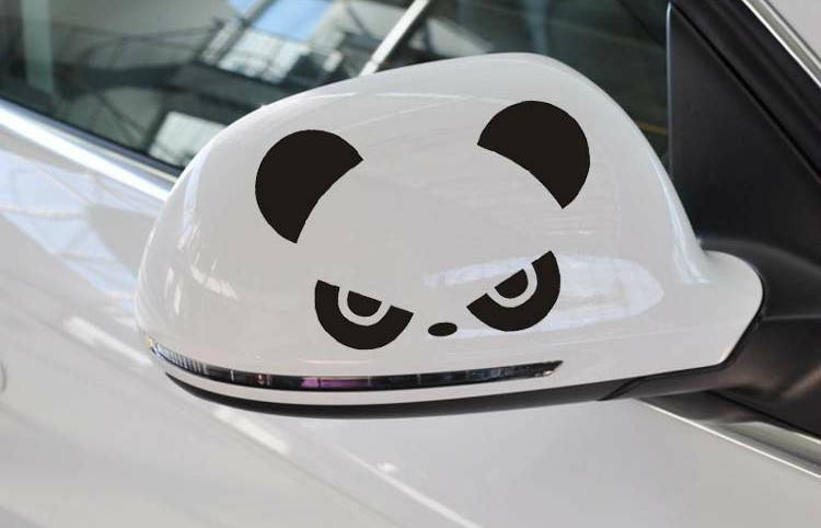 

Виниловая наклейка " Панда на зеркало" 9х15 см 2 шт, Белый