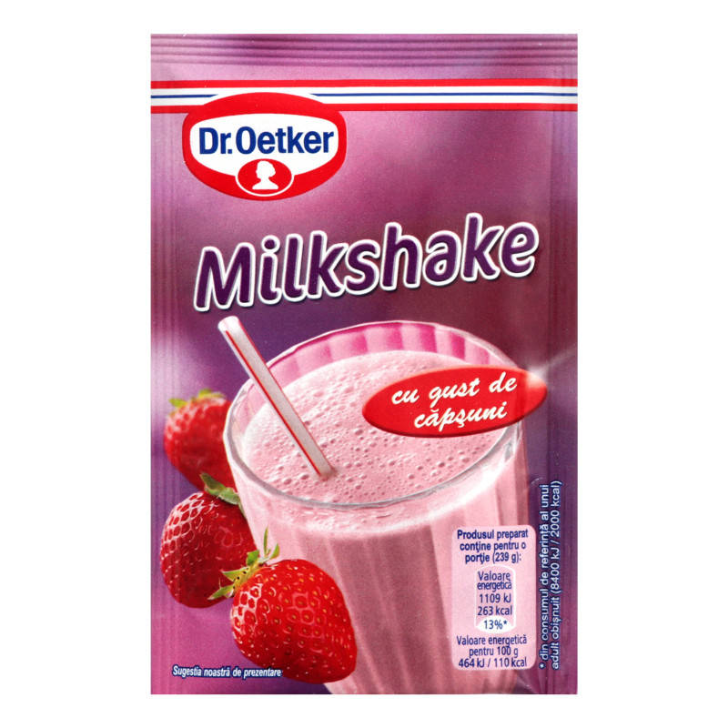 

Молочный коктейль с клубничным вкусом Dr. Oetker Milkshake 33 г