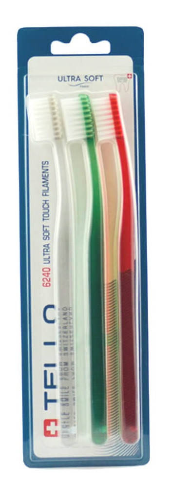 

Набор зубных щеток Tello 6240 Ultra Soft Trio 3 шт., Белый