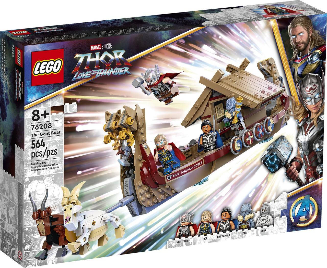 

Конструктор Lego Marvel Козья лодка 564 детали (76208), Разные цвета