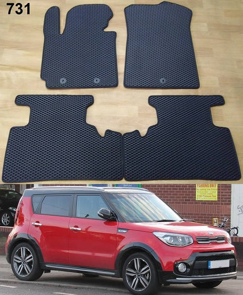 

Коврики ЕВА в салон Kia Soul '14-19, Черный