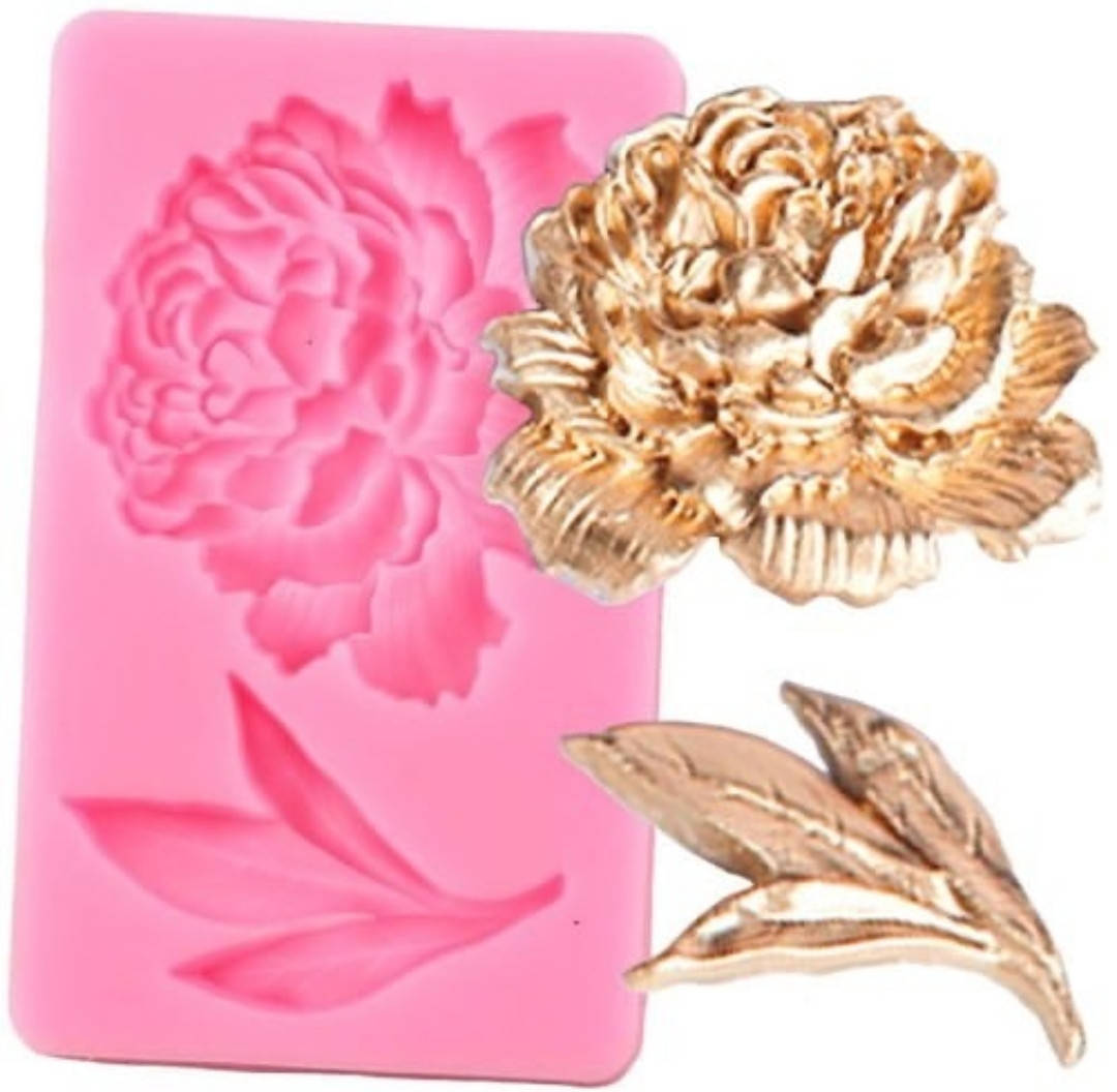 

Молд пион и листик