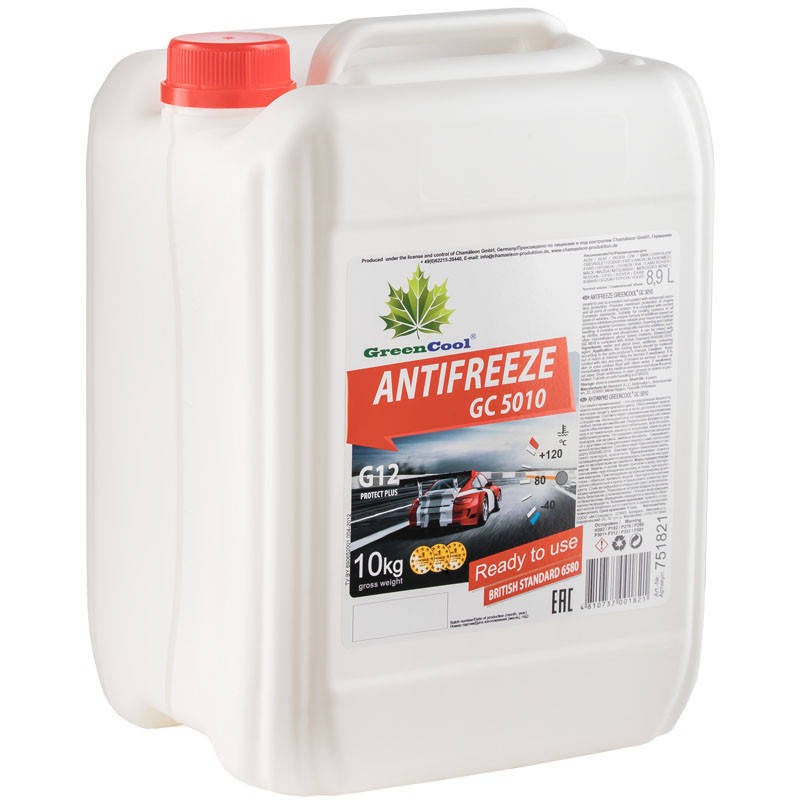 

Антифриз GreenCool GС5010 10 кг (G12 красный от -40 до +110 °С.)
